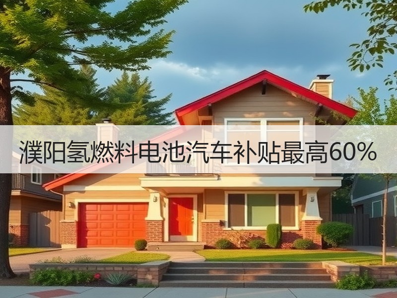 濮阳氢燃料电池汽车补贴最高60%