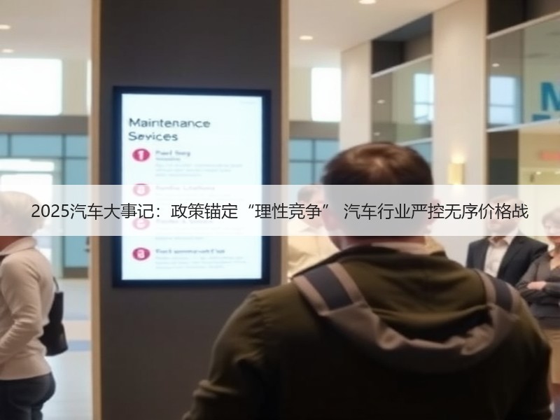 2025汽车大事记：政策锚定“理性竞争” 汽车行业严控无序价格战