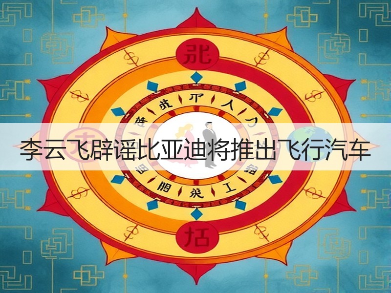 李云飞辟谣比亚迪将推出飞行汽车