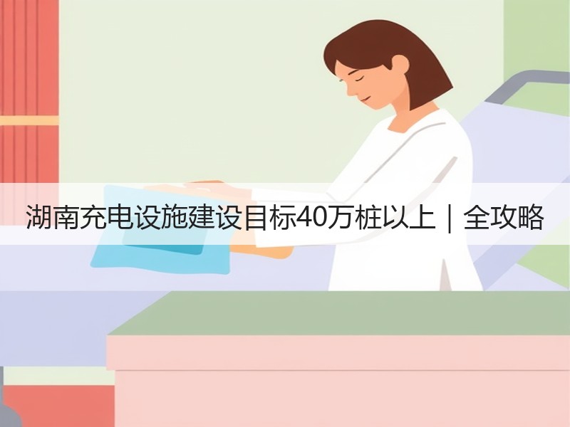 湖南充电设施建设目标40万桩以上|全攻略 湖南充电设施建设目标40万桩以上|全攻略