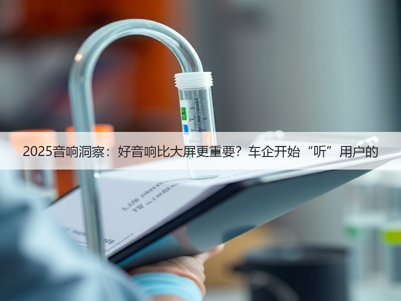 2025音响洞察：好音响比大屏更重要？车企开始“听”用户的