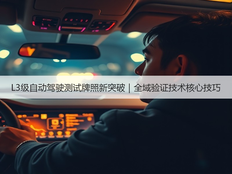 L3级自动驾驶测试牌照新突破|全域验证技术核心技巧 L3级自动驾驶测试牌照新突破|全域验证技术核心技巧