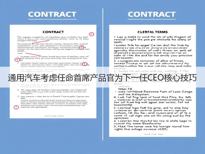通用汽车考虑任命首席产品官为下一任CEO核心技巧