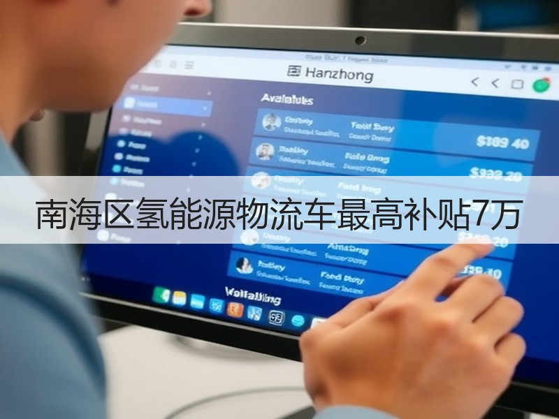 南海区氢能源物流车最高补贴7万