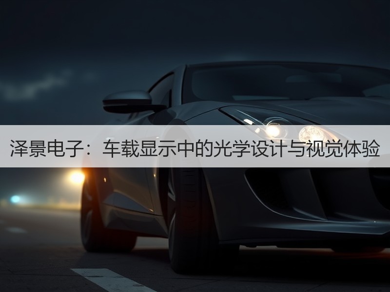 泽景电子：车载显示中的光学设计与视觉体验