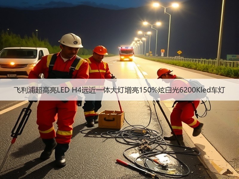 飞利浦超高亮LED H4远近一体大灯增亮150%炫白光6200Kled车灯