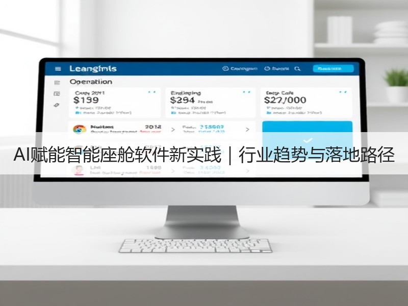 AI赋能智能座舱软件新实践|行业趋势与落地路径 AI赋能智能座舱软件新实践|行业趋势与落地路径