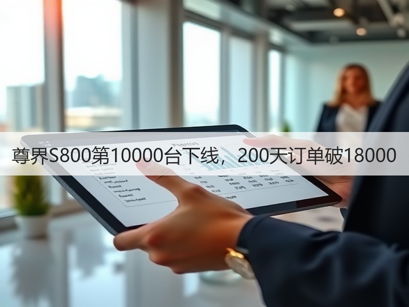尊界S800第10000台下线，200天订单破18000