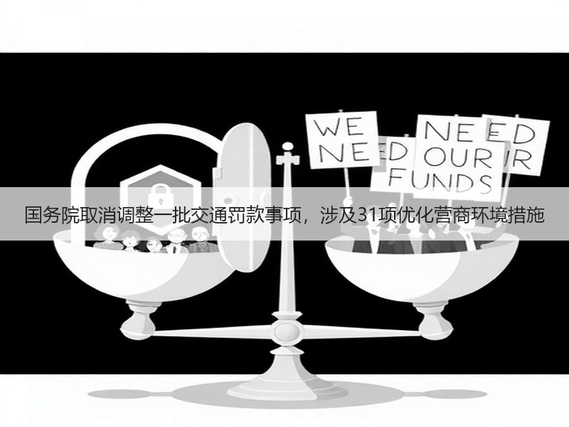 国务院取消调整一批交通罚款事项,涉及31项优化营商环境措施 国务院取消调整一批交通罚款事项,涉及31项优化营商环境措施