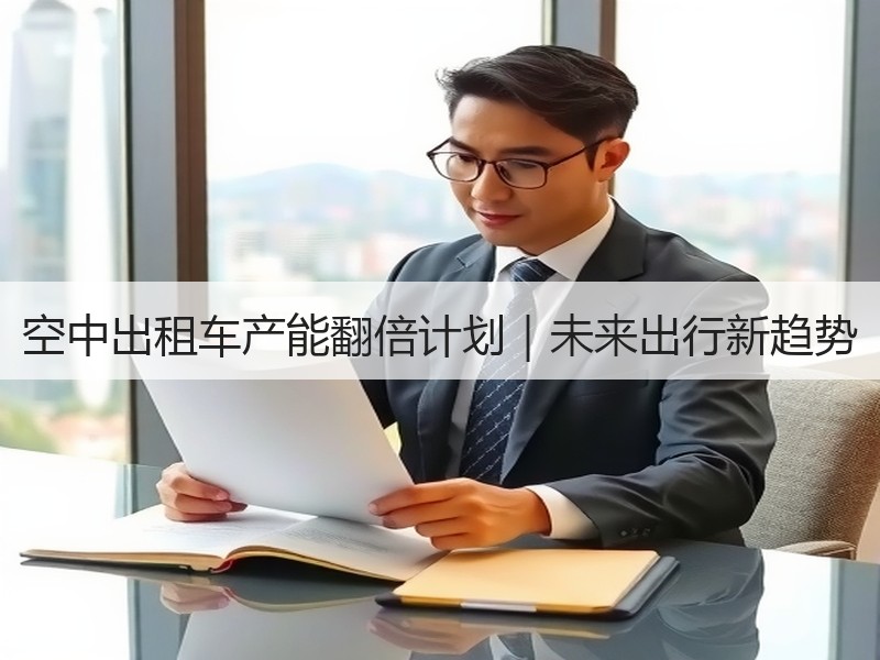 空中出租车产能翻倍计划｜未来出行新趋势