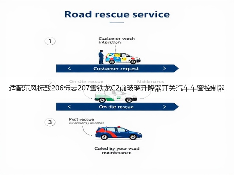 适配东风标致206标志207雪铁龙C2前玻璃升降器开关汽车车窗控制器