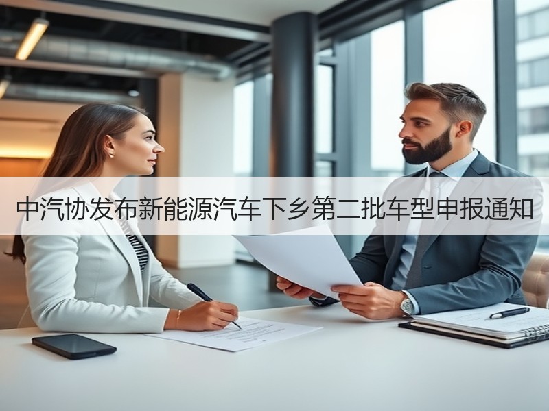 中汽协发布新能源汽车下乡第二批车型申报通知 中汽协发布新能源汽车下乡第二批车型申报通知