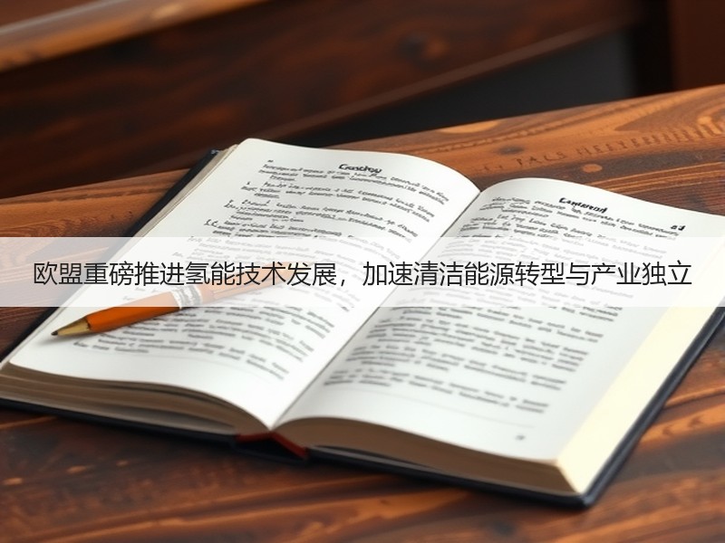 欧盟重磅推进氢能技术发展,加速清洁能源转型与产业独立 欧盟重磅推进氢能技术发展,加速清洁能源转型与产业独立