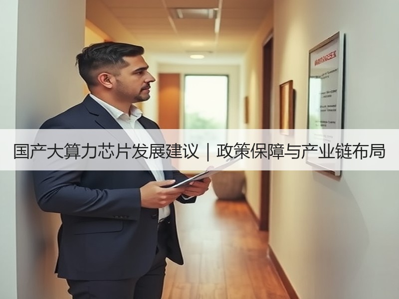 国产大算力芯片发展建议|政策保障与产业链布局 国产大算力芯片发展建议|政策保障与产业链布局