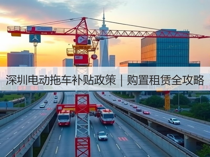 深圳电动拖车补贴政策|购置租赁全攻略 深圳电动拖车补贴政策|购置租赁全攻略
