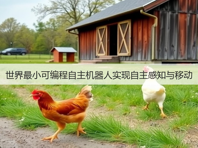 世界最小可编程自主机器人实现自主感知与移动 世界最小可编程自主机器人实现自主感知与移动