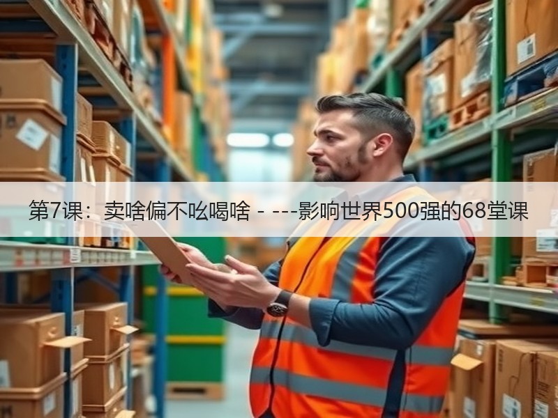 第7课:卖啥偏不吆喝啥----影响世界500强的68堂课 第7课:卖啥偏不吆喝啥----影响世界500强的68堂课
