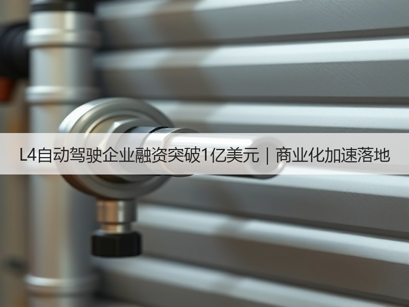 L4自动驾驶企业融资突破1亿美元｜商业化加速落地