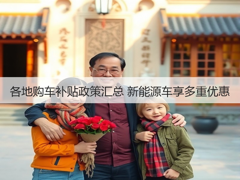 各地购车补贴政策汇总 新能源车享多重优惠