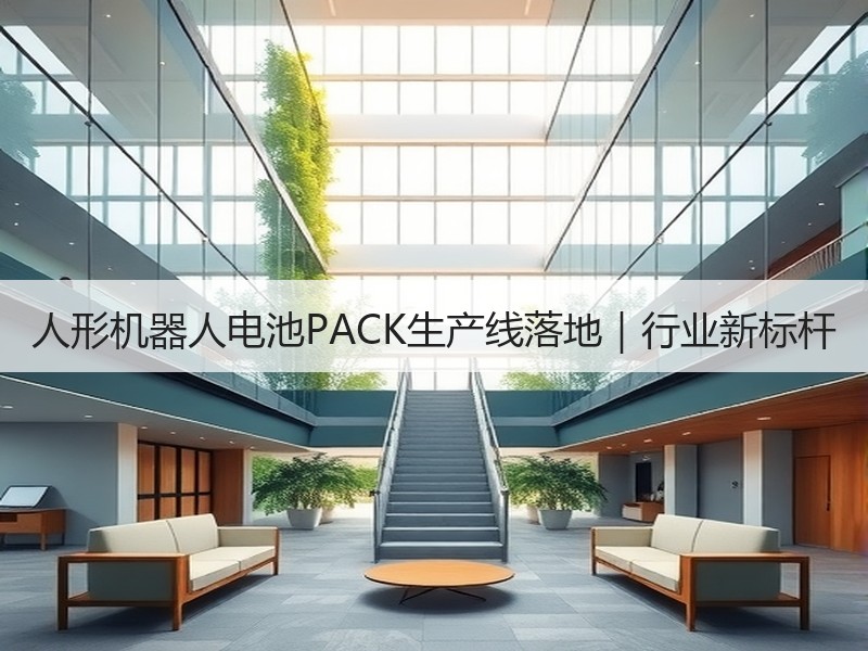 人形机器人电池PACK生产线落地|行业新标杆 人形机器人电池PACK生产线落地|行业新标杆