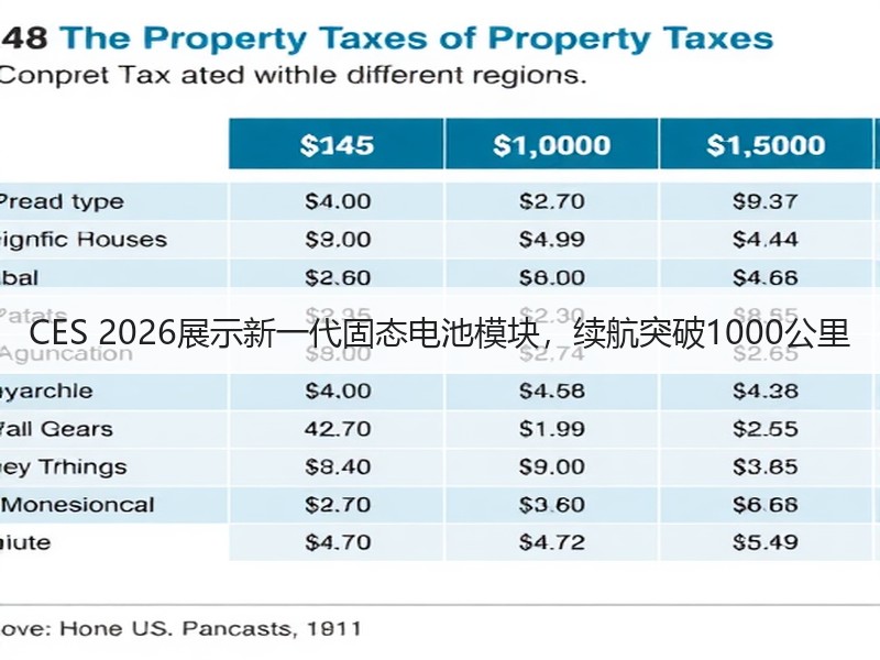 CES 2026展示新一代固态电池模块，续航突破1000公里